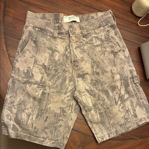 Hollister Gray and Tan Cargo Shorts